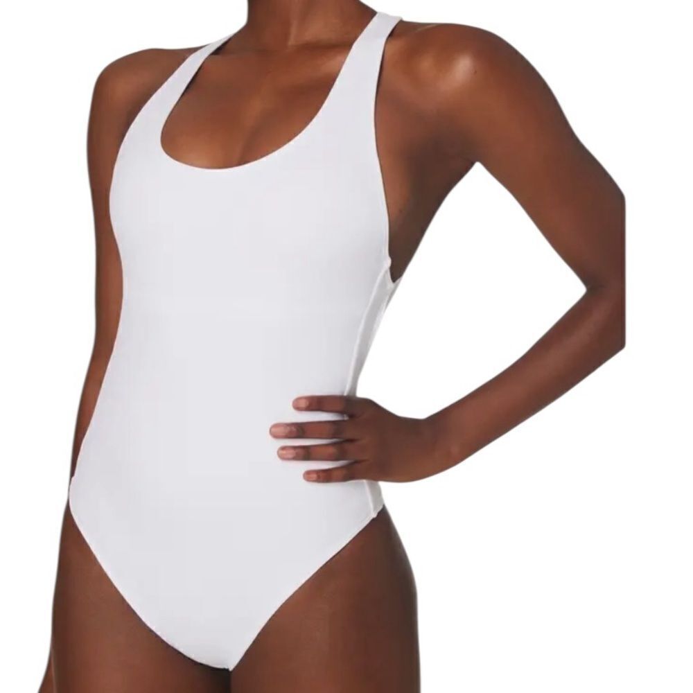 Andie The Tulum One-Piece Swimsuit in white M NWT